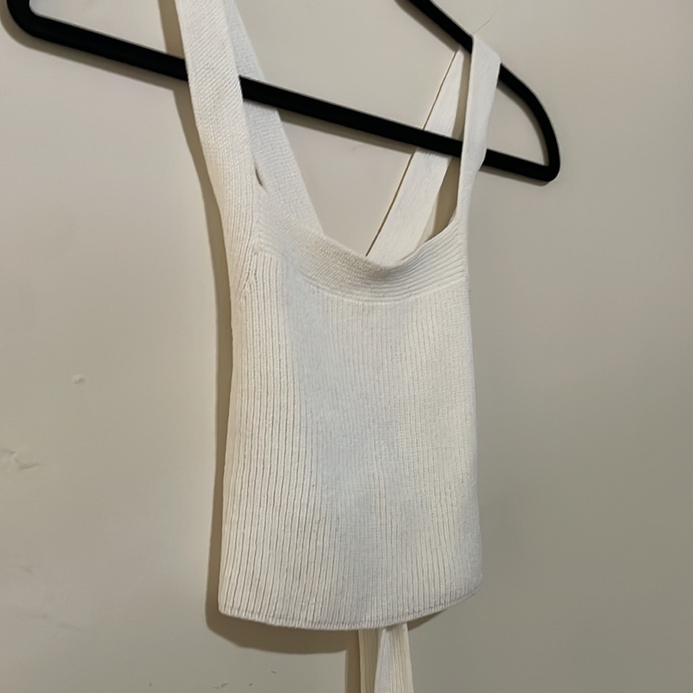 Wilfred Elegant White Knit Tank Top - Picture 2 of 4